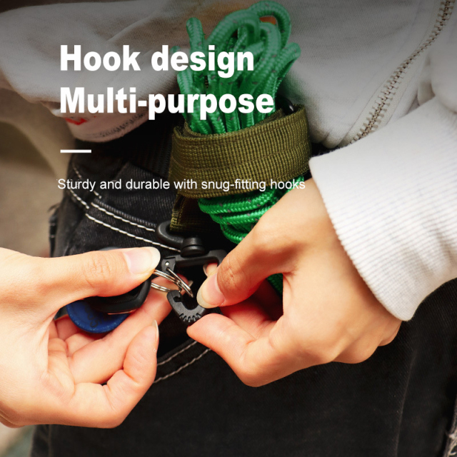 Nylon Gloves Hook Multi-purpose Military Outdoor Tactical Gear Clip Fixed Pocket Belt Keychain Webbing Glove Rope Holder