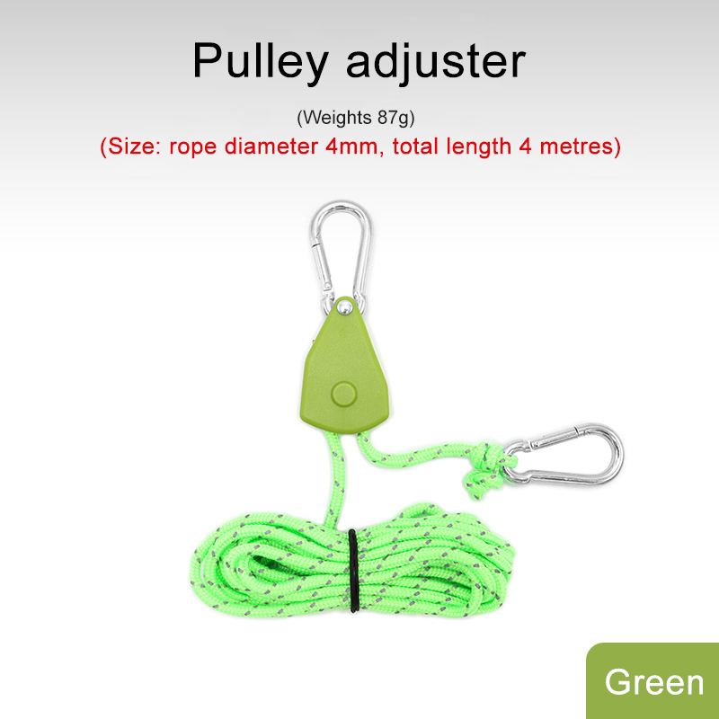 Outdoor Pulley Adjuster Tent Fixture Metal Lift Reflective Wind Thicker Canopy Umbrella Rope 4mm