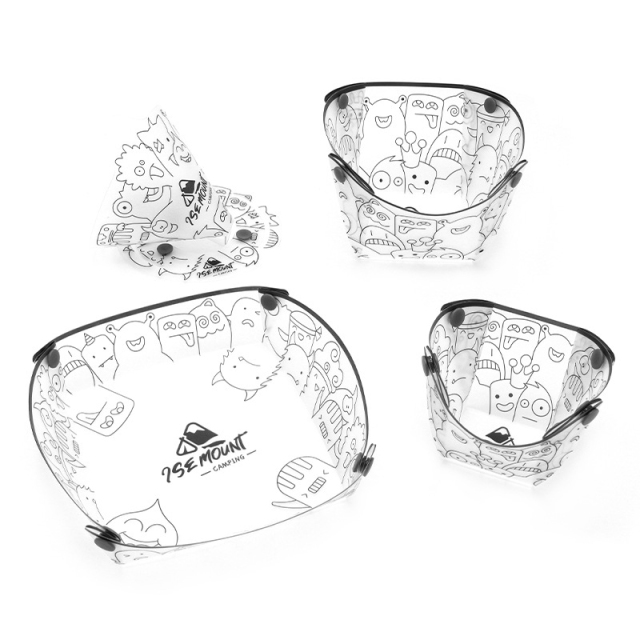Outdoor Ultra Light Folding Tableware Multi-purpose Combination Set Portable Bowls Plates Coffee Filtering Funnels Water Cups