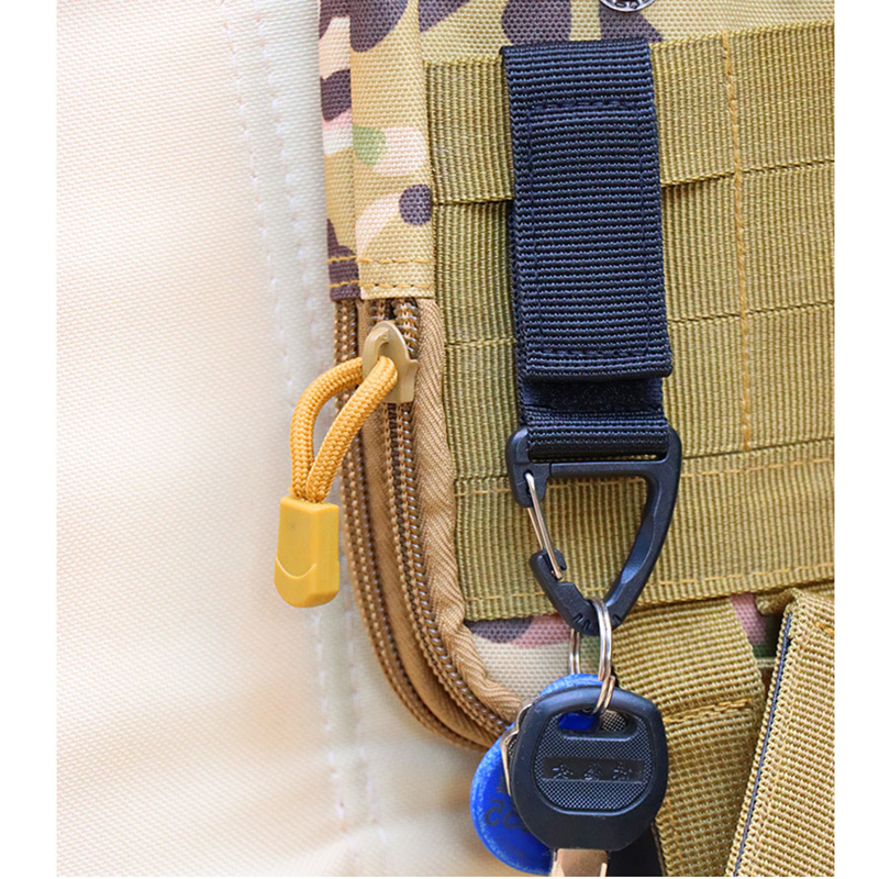 Multifunctional Nylon Single Point Webbing Backpack Triangle Buckle D-ring Keychain for Mountaineering