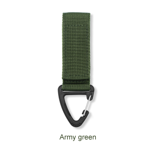 Multifunctional Nylon Single Point Webbing Backpack Triangle Buckle D-ring Keychain for Mountaineering