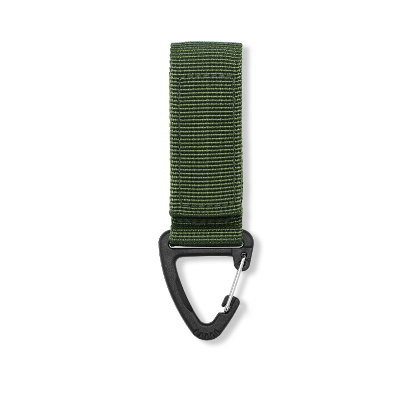 Multifunctional Nylon Single Point Webbing Backpack Triangle Buckle D-ring Keychain for Mountaineering