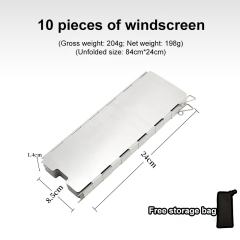 Stove Windscreen Ultralight Aluminium Alloy Foldable with Pins Cooking tools for Outdoor Camping