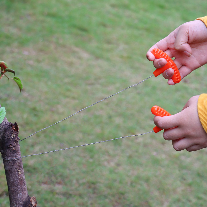 PP Handle Mini Pocket Stainless Steel Wire Grass Saw for Outdoor Camping Survival