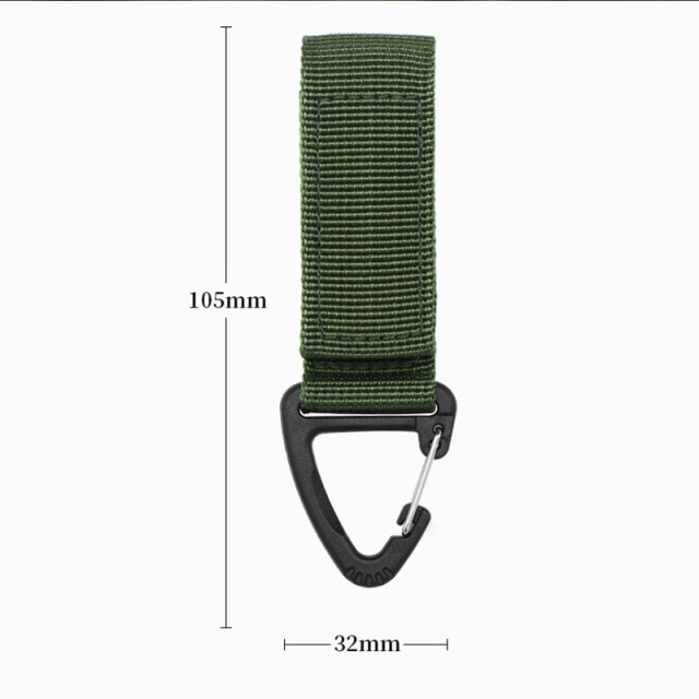 Multifunctional Nylon Single Point Webbing Backpack Triangle Buckle D-ring Keychain for Mountaineering
