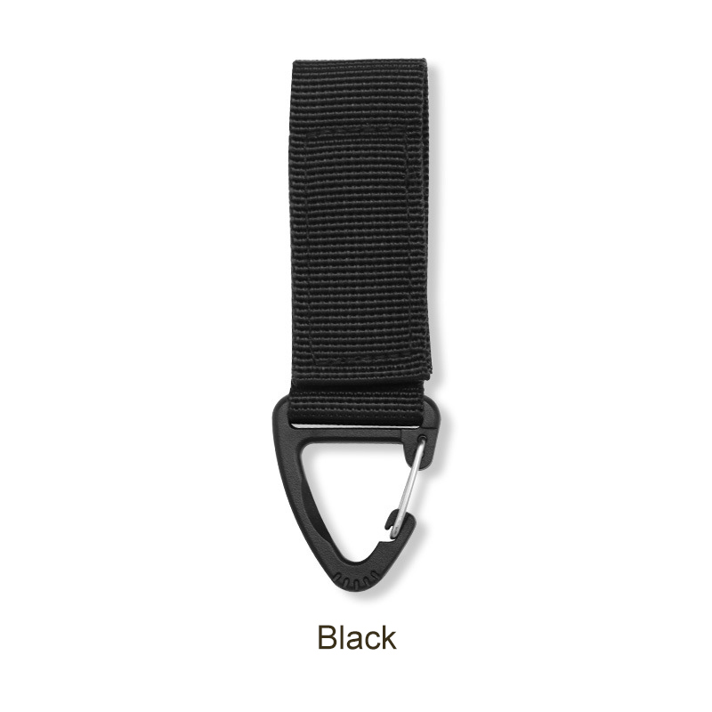 Multifunctional Nylon Single Point Webbing Backpack Triangle Buckle D-ring Keychain for Mountaineering
