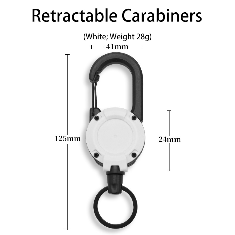 Portable Free Retractable Clockwork Backpack Buckle Water Bottle Carabiner Belt for Sports Mountaineering