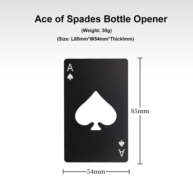 Credit Card Style Bottle Opener Creative Poker Shaped Stainless Steel Home Beer Bottle Tool Starter