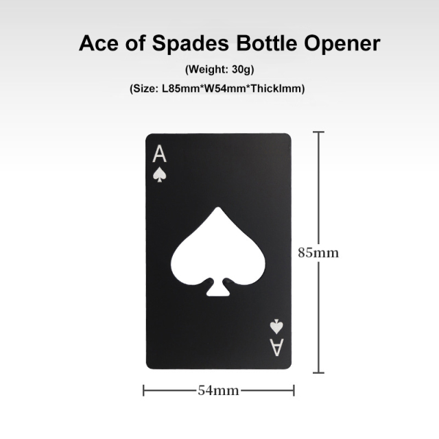 Credit Card Style Bottle Opener Creative Poker Shaped Stainless Steel Home Beer Bottle Tool Starter