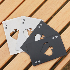 Credit Card Style Bottle Opener Creative Poker Shaped Stainless Steel Home Beer Bottle Tool Starter