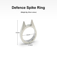 Anti-body Cat Ear Single Finger Buckle Ring Window Breaker Women's Anti-wolf Tools for Outdoor Sport