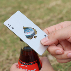 Credit Card Style Bottle Opener Creative Poker Shaped Stainless Steel Home Beer Bottle Tool Starter