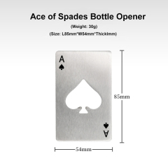 Credit Card Style Bottle Opener Creative Poker Shaped Stainless Steel Home Beer Bottle Tool Starter