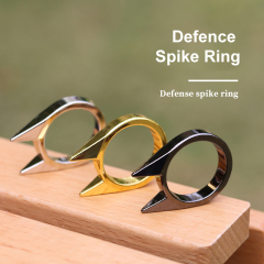 Anti-body Cat Ear Single Finger Buckle Ring Window Breaker Women's Anti-wolf Tools for Outdoor Sport