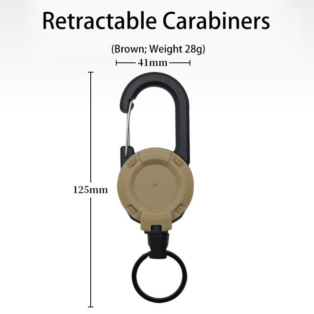 Portable Free Retractable Clockwork Backpack Buckle Water Bottle Carabiner Belt for Sports Mountaineering
