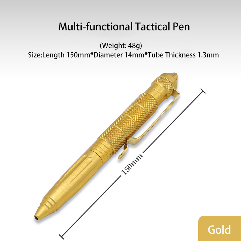 B2 Tungsten Alloy Head Tactical Pen EDC Multifunctional Broken Window Signature Pen for Outdoor Defense Survival