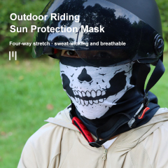 Multifunctional Magic Mask Warm Neck Scarf Seamless Bandana Halloween Props Hundred Change Skeleton  for Outdoor Sports Riding