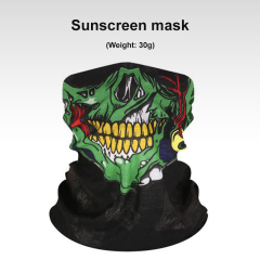 Multifunctional Magic Mask Warm Neck Scarf Seamless Bandana Halloween Props Hundred Change Skeleton  for Outdoor Sports Riding