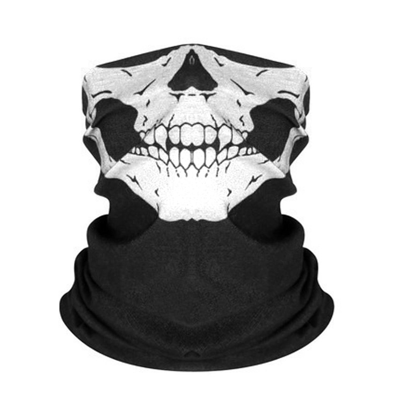 Multifunctional Magic Mask Warm Neck Scarf Seamless Bandana Halloween Props Hundred Change Skeleton  for Outdoor Sports Riding