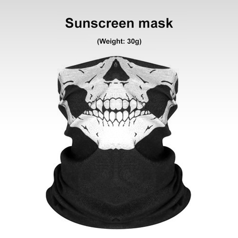 Multifunctional Magic Mask Warm Neck Scarf Seamless Bandana Halloween Props Hundred Change Skeleton  for Outdoor Sports Riding