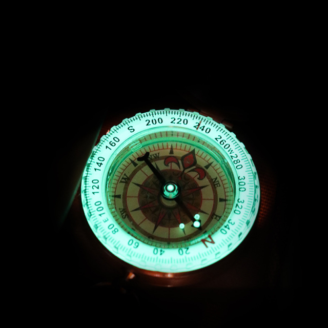 Brass Copper Retro Style Compass G50 Noctilucent Luminous With Cover Pocket Watch for Outdoor Hiking Camping