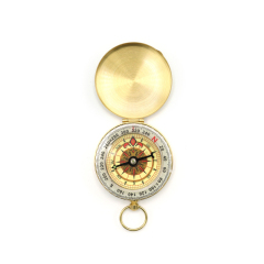 Brass Copper Retro Style Compass G50 Noctilucent Luminous With Cover Pocket Watch for Outdoor Hiking Camping