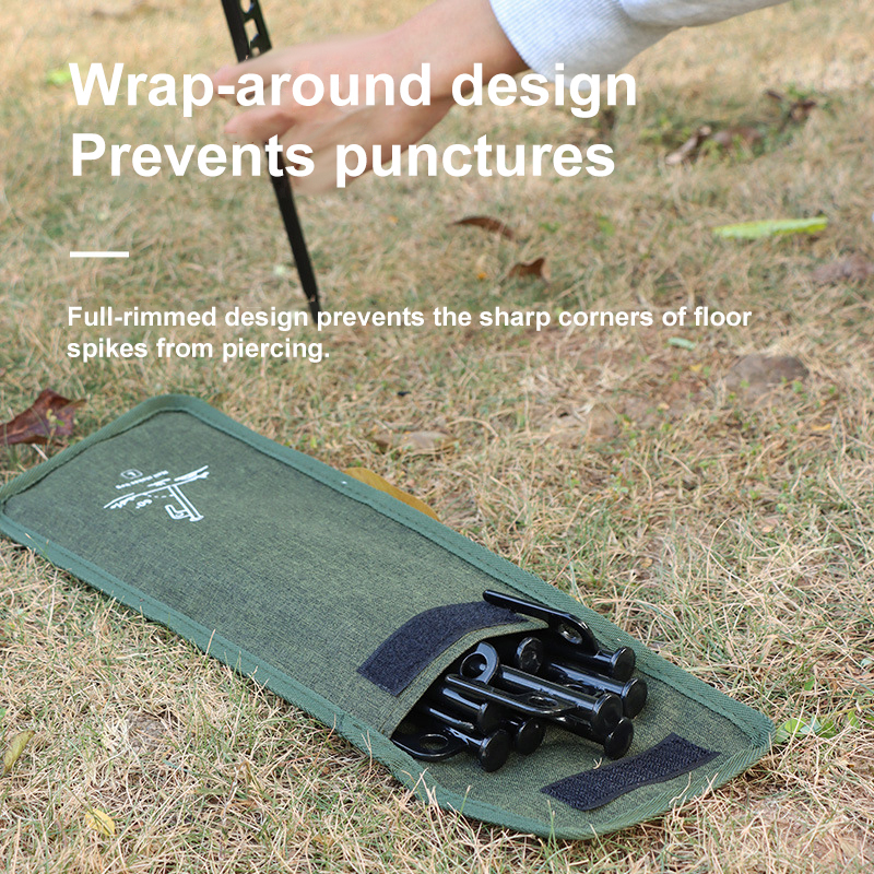 Multifunctional Ground Spike Organiser Bag Oxford Cloth Storage Bag for Outdoor Camping Tool Accessory