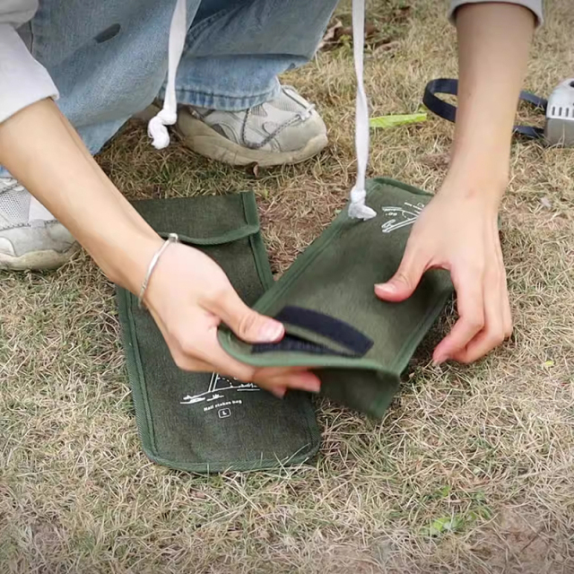 Multifunctional Ground Spike Organiser Bag Oxford Cloth Storage Bag for Outdoor Camping Tool Accessory