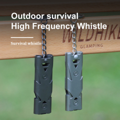 Stainless Steel Double Barrel Popping Whistle for Outdoor Survival High Frequency Earthquake Life