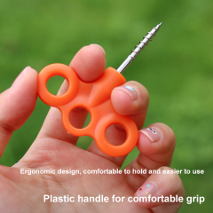 Plastic Stainless Steel Thread Hole Eyes Ground Pegs Glow-in-the-dark Tent Windproof Rope Fixing Buckle for Outdoor Camping