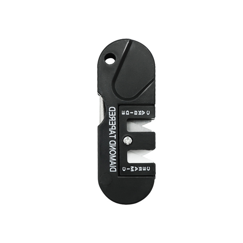 Multifunctional Portable Tungsten Steel Knife Sharpener Fish Hook Pocket Diamond Tool for Camp Hike outdoor