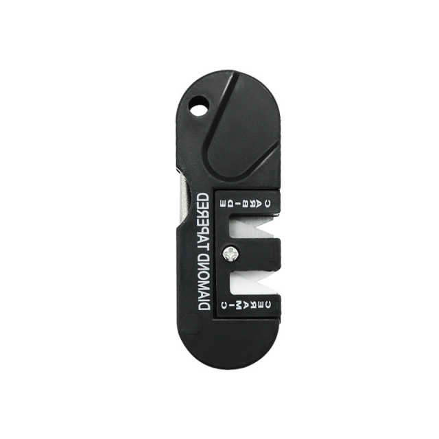 Multifunctional Portable Tungsten Steel Knife Sharpener Fish Hook Pocket Diamond Tool for Camp Hike outdoor