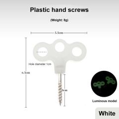 Plastic Stainless Steel Thread Hole Eyes Ground Pegs Glow-in-the-dark Tent Windproof Rope Fixing Buckle for Outdoor Camping