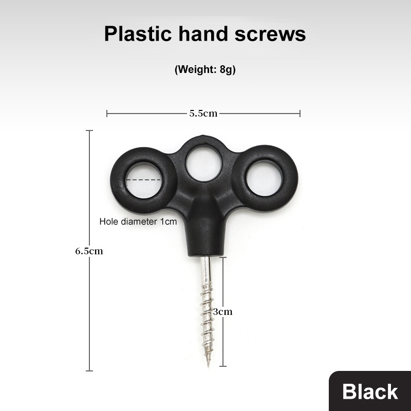 Plastic Stainless Steel Thread Hole Eyes Ground Pegs Glow-in-the-dark Tent Windproof Rope Fixing Buckle for Outdoor Camping