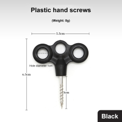 Plastic Stainless Steel Thread Hole Eyes Ground Pegs Glow-in-the-dark Tent Windproof Rope Fixing Buckle for Outdoor Camping