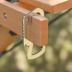 Multifunctional EDC D Buckle Stainless Steel Mountaineering Bottle Opener Spring Hook for Outdoor Sport