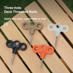 Plastic Stainless Steel Thread Hole Eyes Ground Pegs Glow-in-the-dark Tent Windproof Rope Fixing Buckle for Outdoor Camping