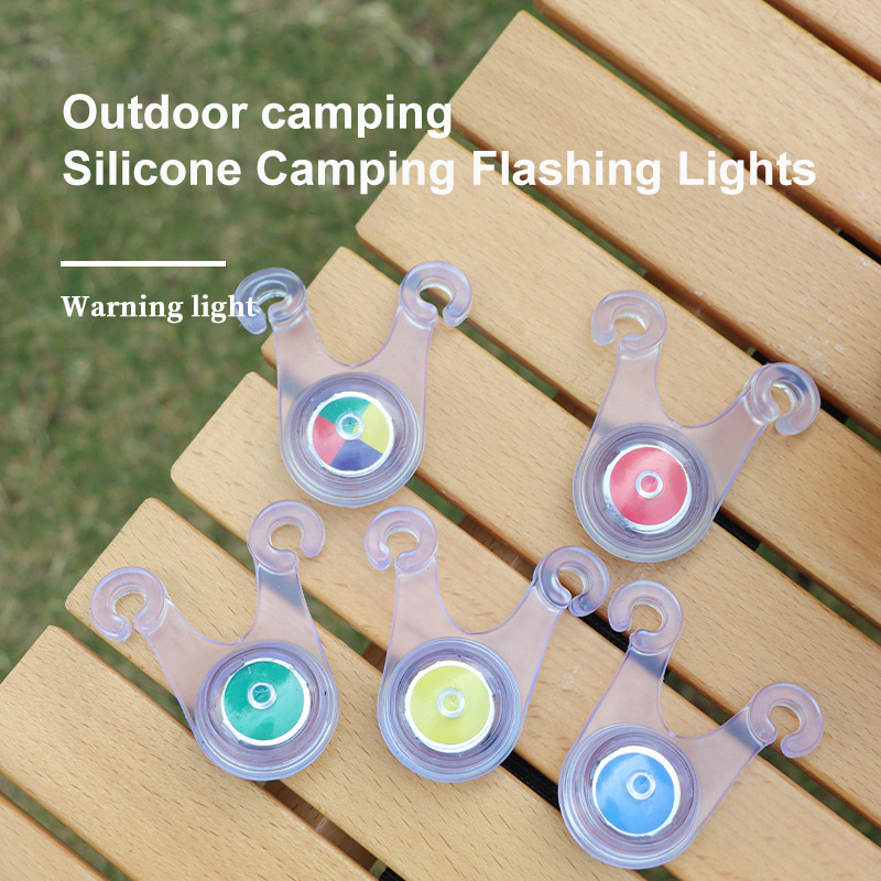 Bicycle Silicone Light Warning LED Tent Rope Hanging Light for Outdoor Camping Decoration