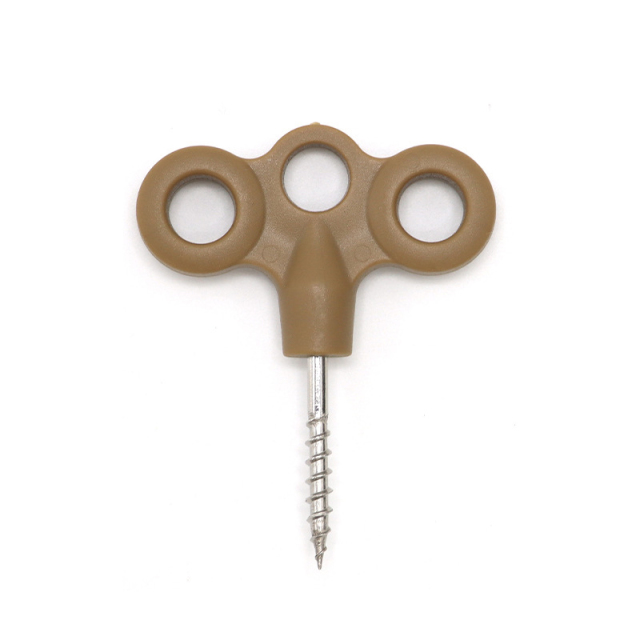 Plastic Stainless Steel Thread Hole Eyes Ground Pegs Glow-in-the-dark Tent Windproof Rope Fixing Buckle for Outdoor Camping