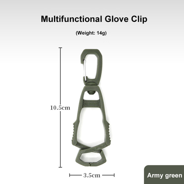 Portable Multi-Purpose Hook Plastic Glove Clip for Outdoor  Sport Climbing Bottle Hanging Buckle