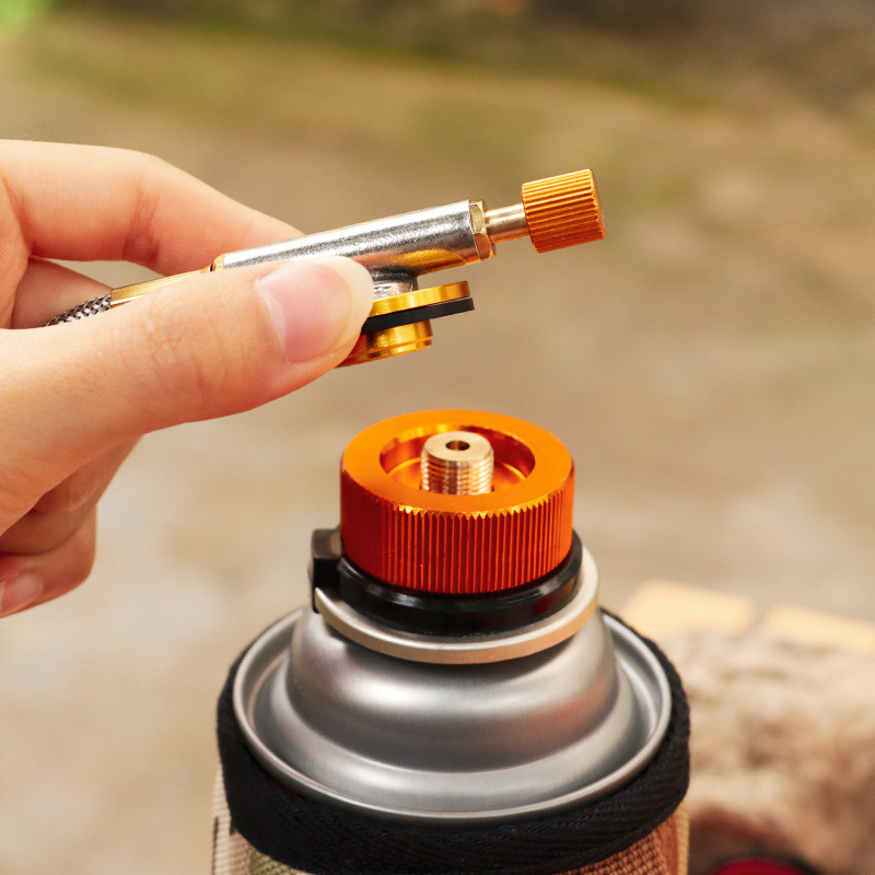 Aluminum Gas Burner Connector Picnic Stove Propane Refill Adapter for Outdoor Camping Cooking