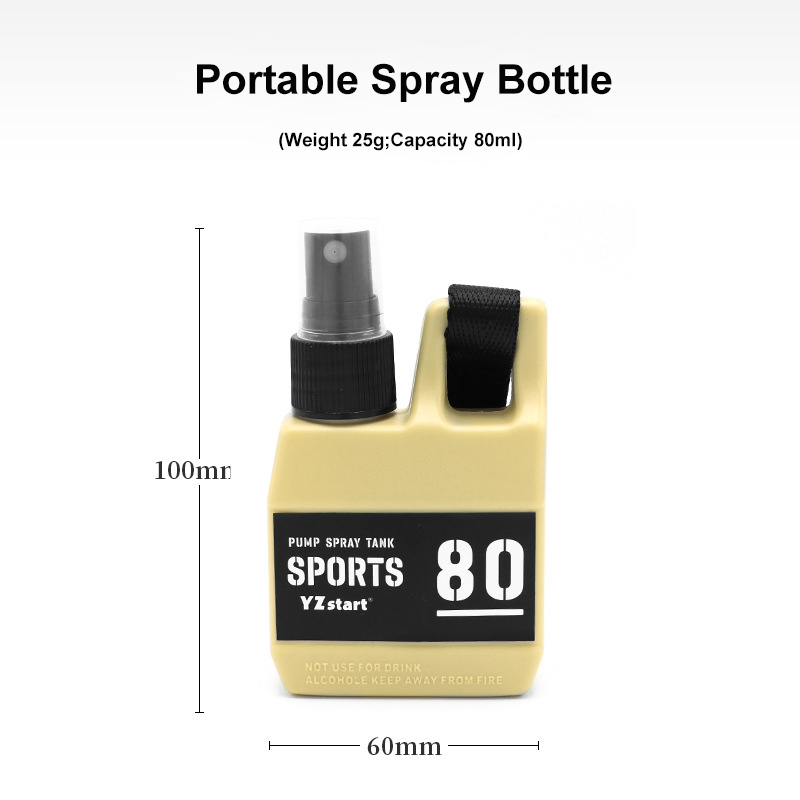 80ml Portable Pump Refillable Spray Bottle Empty Cosmetic Containers Atomizer Bottle for Outdoor Camping Travel
