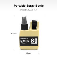 80ml Portable Pump Refillable Spray Bottle Empty Cosmetic Containers Atomizer Bottle for Outdoor Camping Travel