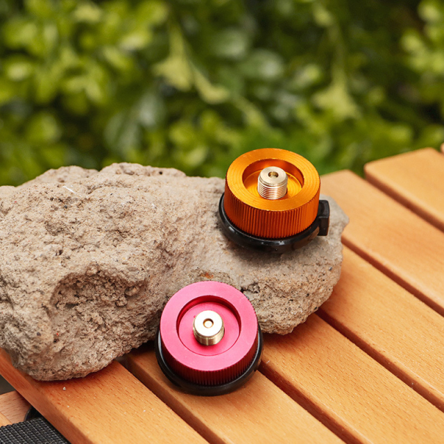 Aluminum Gas Burner Connector Picnic Stove Propane Refill Adapter for Outdoor Camping Cooking