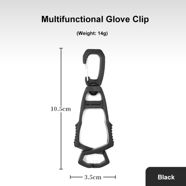 Portable Multi-Purpose Hook Plastic Glove Clip for Outdoor  Sport Climbing Bottle Hanging Buckle