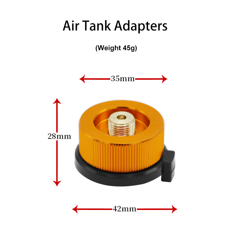 Aluminum Gas Burner Connector Picnic Stove Propane Refill Adapter for Outdoor Camping Cooking