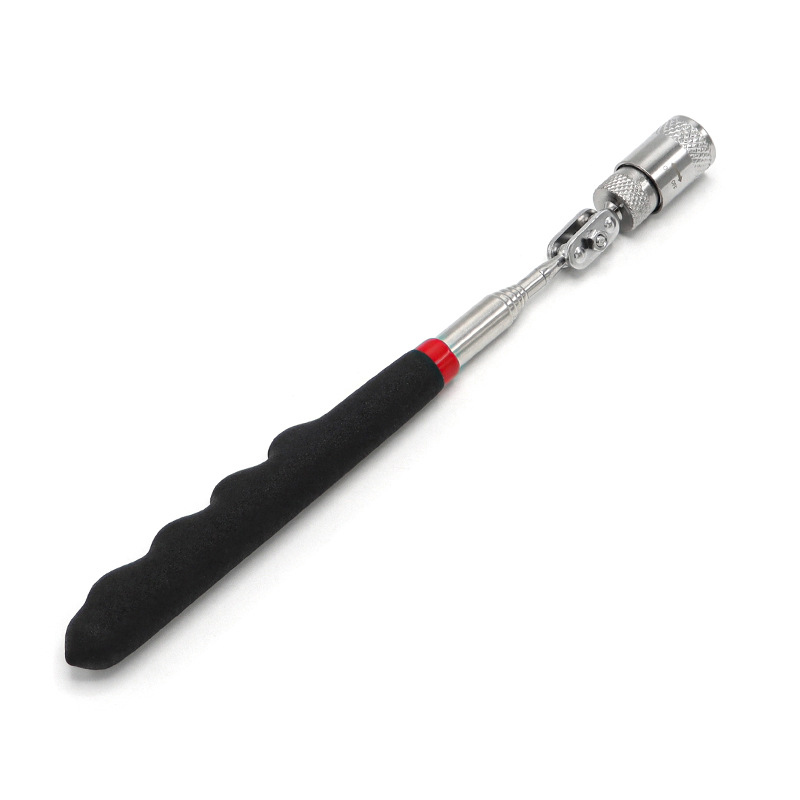 Suction Tool Telescopic Picker with LED Light Nagnetic Suction Bar Metal Parts Magnetic for Outdoor Camping