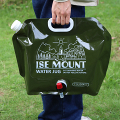 7.5L Portable Folding Water Storage Bag Plastic Bucket with Valve Supplies for Outdoor Camping