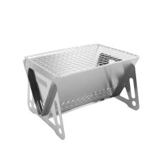 Outdoor Folding Stainless Steel Barbecue Grill Woodstove Portable Camping Supplies