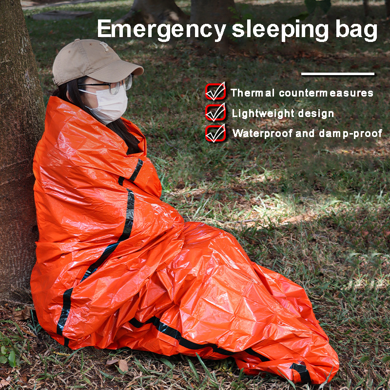 PE Aluminium Film Emergency Sleeping Bag Thermal First Aid Survival Reflective Tent Anti-Dirty Tide Pad for Outdoorsport